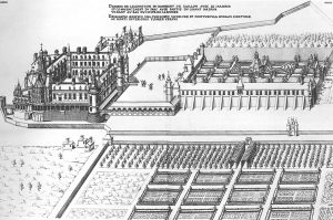 Château de Gallion et jardins vers 1576, Dessin de Jacques Androuet du Cerceau