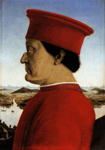 Piero della Francesca, Federico da Montefeltro, 1465-1472, Offices, Florence.